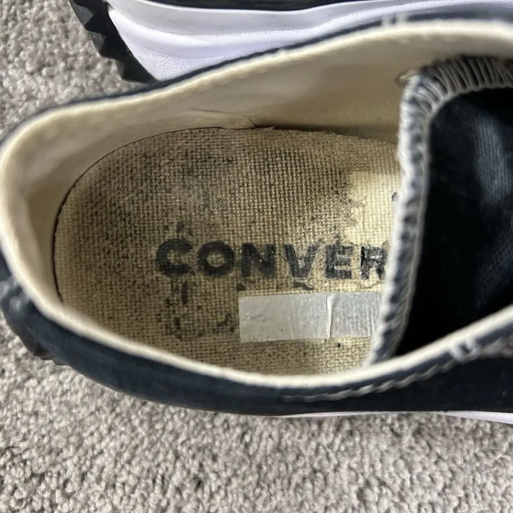 Converse Run Star Hike Ox Low Top Women’s Size 6 Black White Gum Platform Shoes